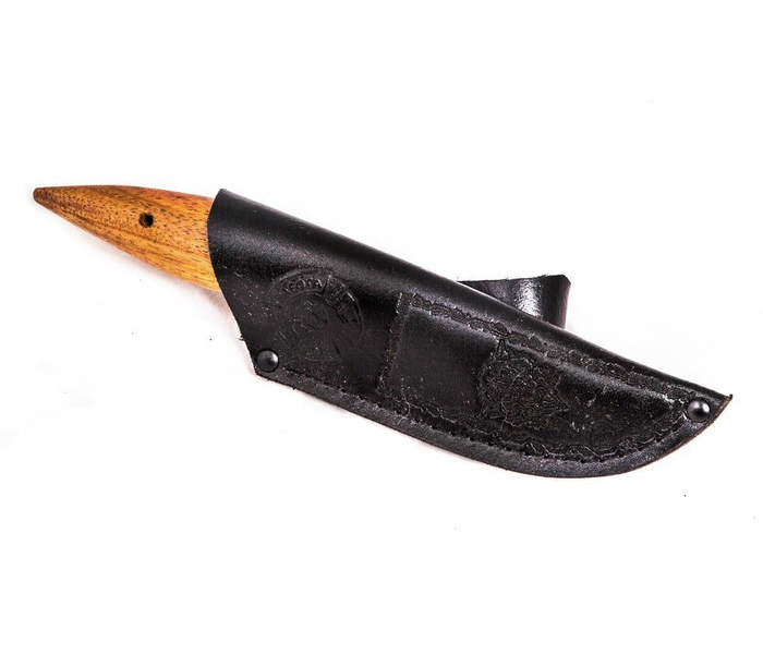 Нож ручной работы Коршун малый из стали х12мф, кривой дол, рукоять орех