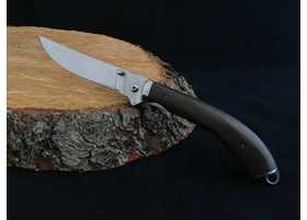 Складной нож ручной работы 'Хан' из стали Х12МФ, рукоять венге