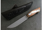 Эксклюзивный охотничий нож Шаман, порошковая сталь CPM 121 REX, рукоять гибрид карельская береза