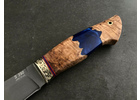 Эксклюзивный охотничий нож Шаман, порошковая сталь S390, рукоять гибрид карельская береза