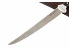 Филейный нож ручной работы 'Осетр': сталь 95Х18 рукоять черный граб