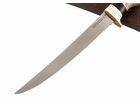 Филейный нож ручной работы 'Осетр': сталь 95Х18 рукоять карел. береза - черный граб