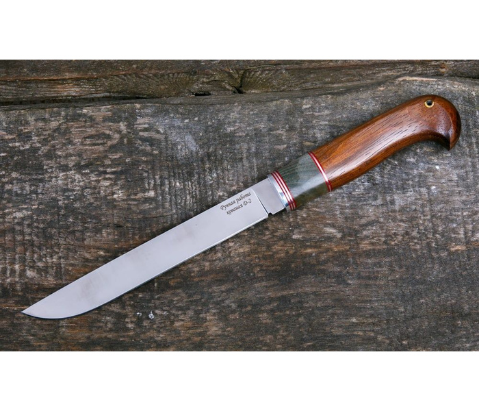 Финский нож 'Puukko' -2 из стали кованой D2, рукоять амазакуе