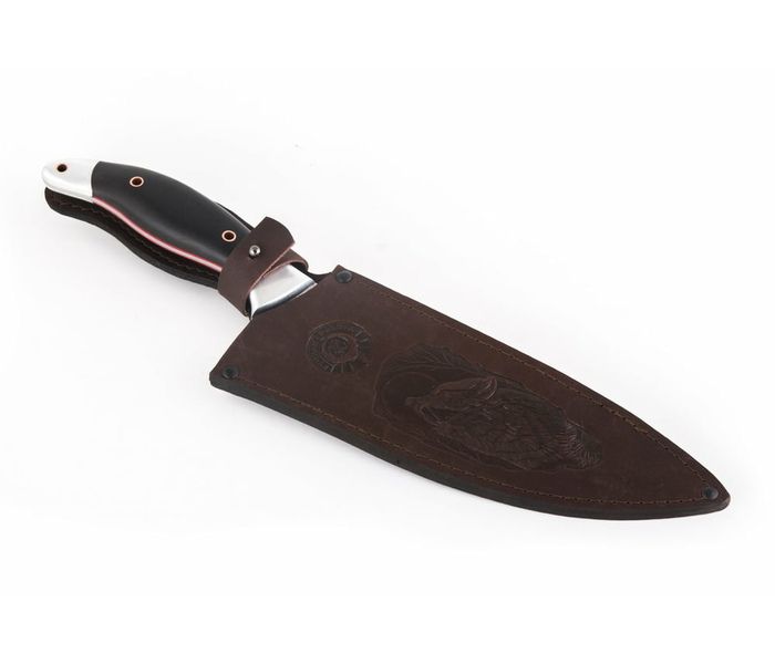 Кухонный нож 'Шеф-Повар': сталь D2, рукоять черный граб, дюраль