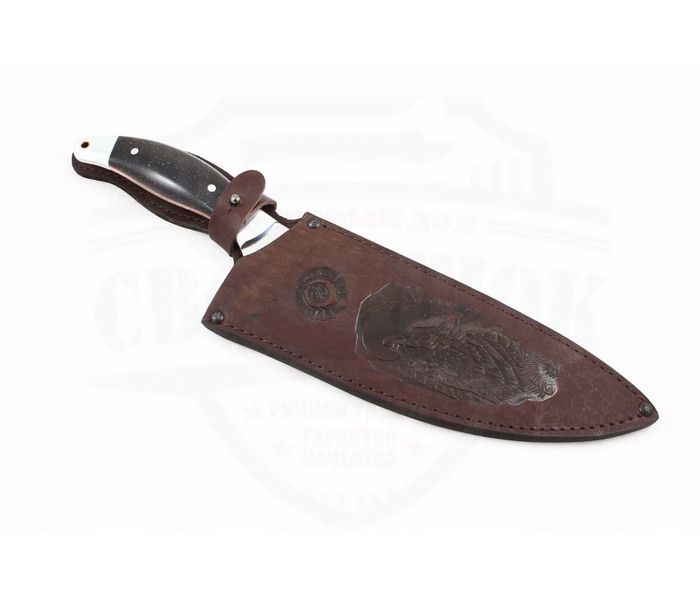 Кухонный нож 'Шеф-Повар': сталь кованая 95Х18, рукоять камень, дюраль
