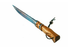 нож 'Ирбис' :сталь ламинированная , рукоять и ножны - Etimoe 'тигровое дерево'