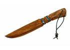 нож 'Ирбис' :сталь ламинированная , рукоять и ножны - Etimoe 'тигровое дерево'