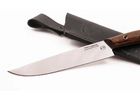 Нож кухонный ручной работы Повар 2 из стали х12мф, рукоять цельнометаллическая, махагон
