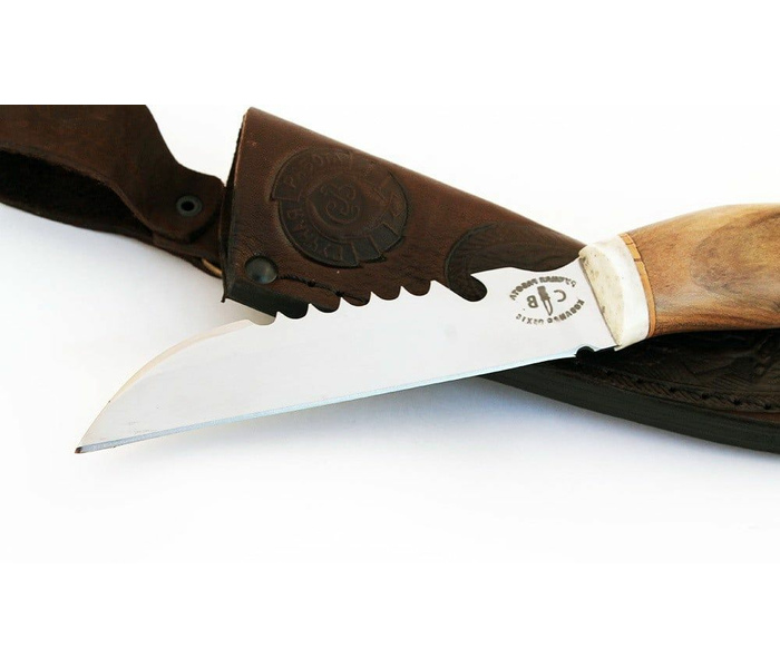 Нож кухонный ручной работы Варан: сталь 95х18, рукоять орех-венге