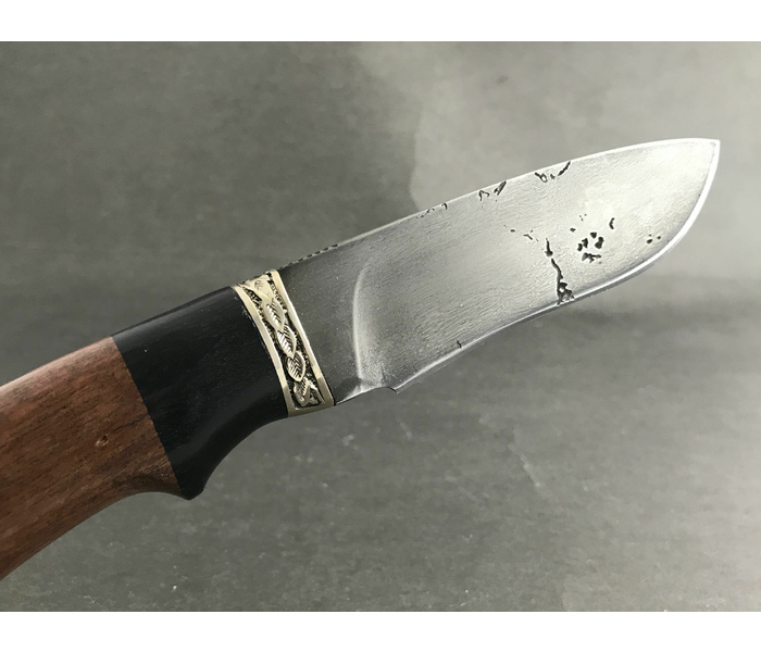 Нож охотничий Дрозд из стали кованой Р12 (быстрорез), рукоять падук, венге