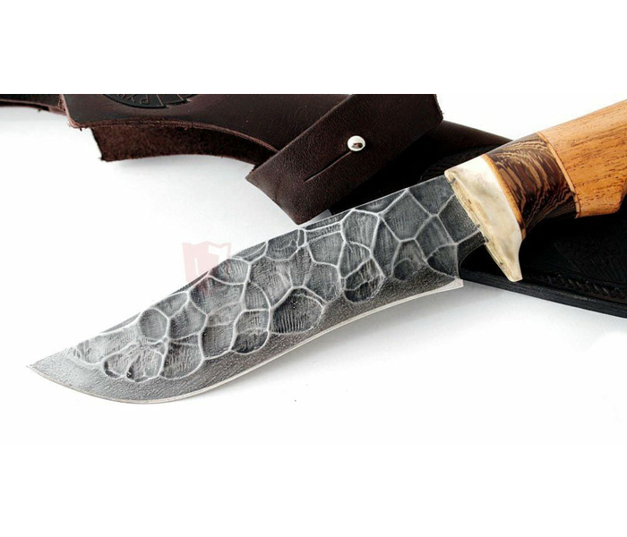 нож охотничий Сокол каменный век: сталь алмазная ХВ5, камень, рукоять сапеле-венге