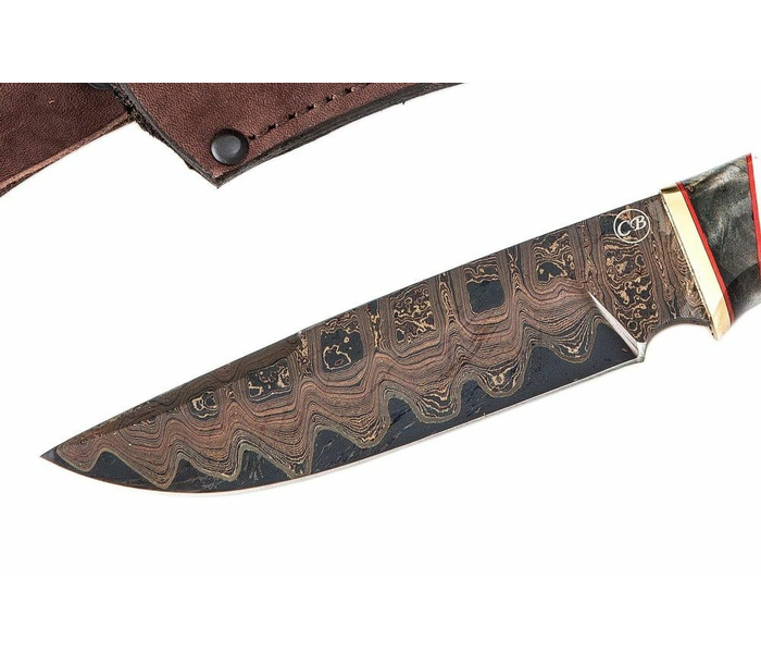 нож Росомаха: сталь Ламинированная, рукоять композитный материал гибрид, вставка акрил