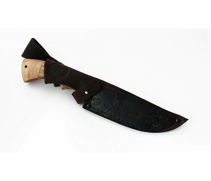 Нож ручной работы Дрозд из стали кованой 95х18 рукоять орех