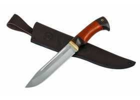 нож ручной работы Егерь большой из стали кованой 95Х18 рукоять падук, черный граб