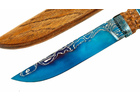 нож ручной работы 'Ирбис' из стали ламинированной , рукоять и ножны - Etimoe 'тигровое дерево'