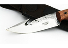 Нож ручной работы Колдун из стали х12мф, рукоять цельнометаллическая, махагон