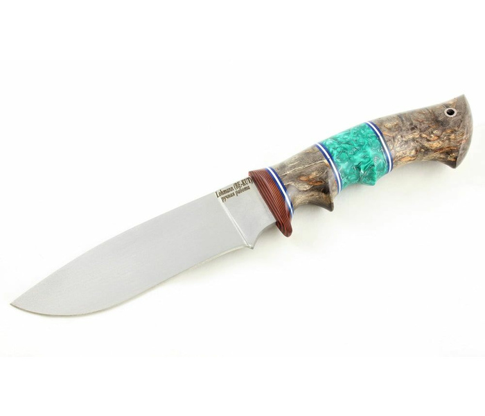 Нож ручной работы Коршун из стали Lohmann BE-KUT рукоять карельская береза - акрил
