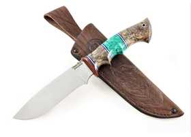 Нож ручной работы Коршун из стали Lohmann BE-KUT рукоять карельская береза - акрил