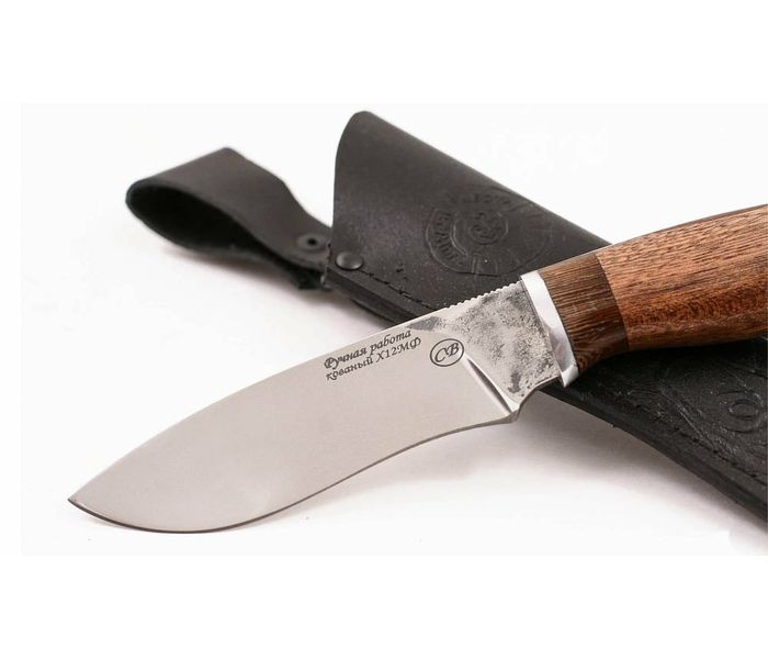 Нож ручной работы Коршун из стали х12мф, рукоять венге, махагон- дюраль