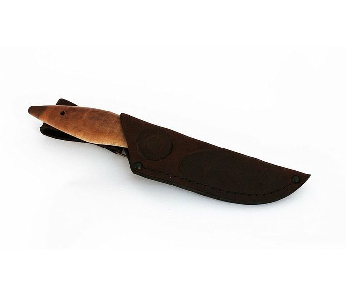 Нож ручной работы Коршун малый из стали кованой 95х18 рукоять орех