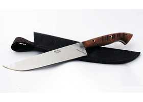 Нож ручной работы Осетр: сталь х12мф,рукоять цельнометаллическая, махагон