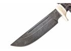 нож ручной работы Охотник из стали дамаск рукоять венге, ножны венге, резьба по дереву