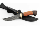 Нож ручной работы Пиранья из стали дамаск, рукоять сапеле-венге