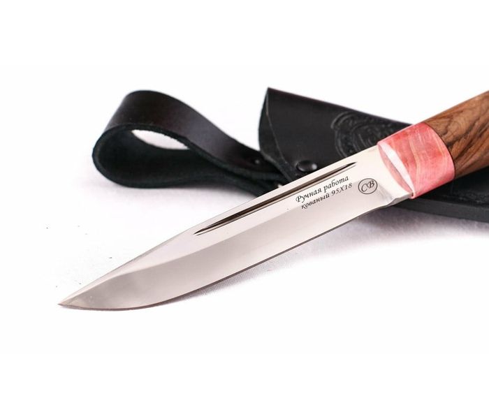 Нож ручной работы Росомаха - 1 из кованой стали 95х18, рукоять венге