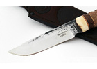 Нож ручной работы Росомаха из стали х12мф, резная рукоять, орех-венге