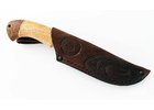 Нож ручной работы Росомаха малый из стали дамаск, каменный век, рукоять сапеле