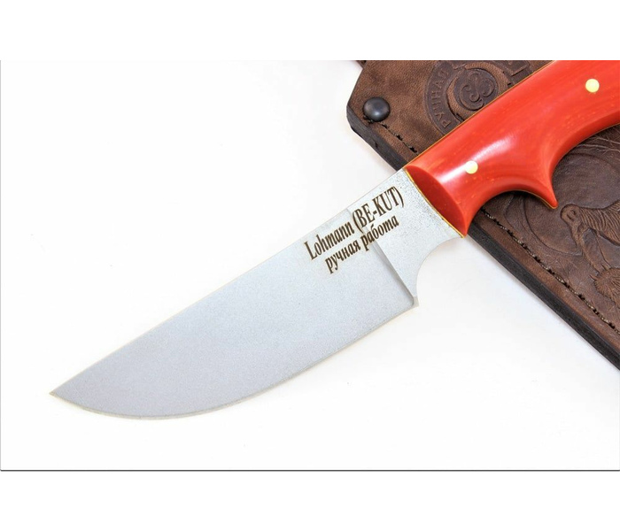 Нож ручной работы Росомаха малый из стали Lohmann BE-KUT рукоять микарта
