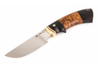 Нож ручной работы Росомаха малый из стали порошковой Bohler М390 рукоять карельская береза черный граб