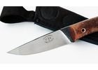 Нож ручной работы Сайга из стали 95х18 рукоять цельнометаллическая, махагон
