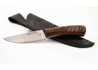 Нож ручной работы Сайга из стали х12мф, рукоять цельнометаллическая, махагон