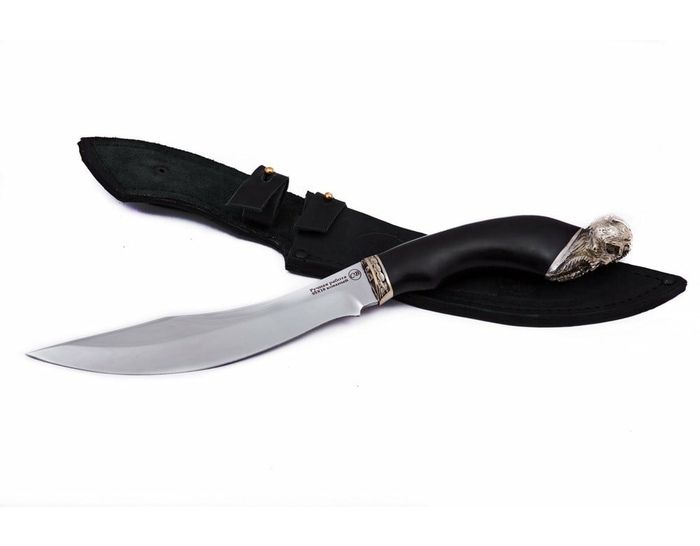 нож ручной работы Сталкер - Кровосос из стали 95Х18, рукоять венге, мельхиор