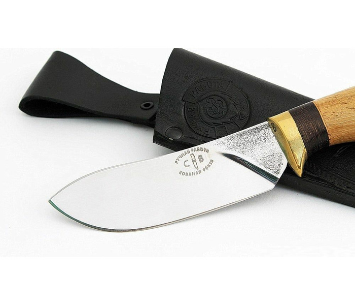 Нож ручной работы Верон из кованой стали 95х18 рукоять сапеле-венге