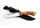 Нож ручной работы Волкодав из стали кованой 95х18 рукоять цельнометаллическая махагон
