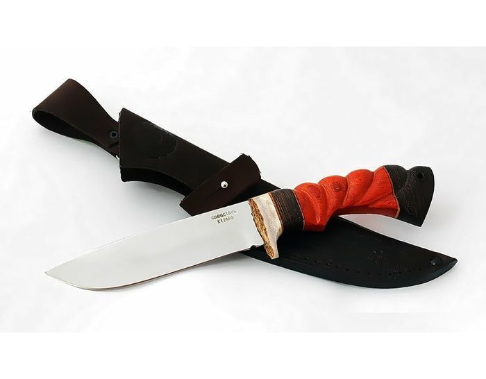 Нож ручной работы Волкодав из стали х12мф, рукоять резная, падук-венге