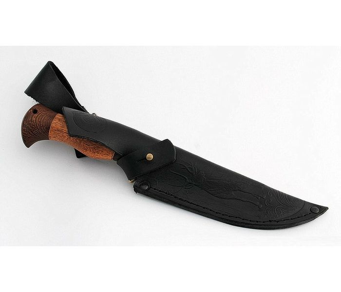 Нож ручной работы Ягуар из кованой стали 95х18 рукоять сапеле-венге