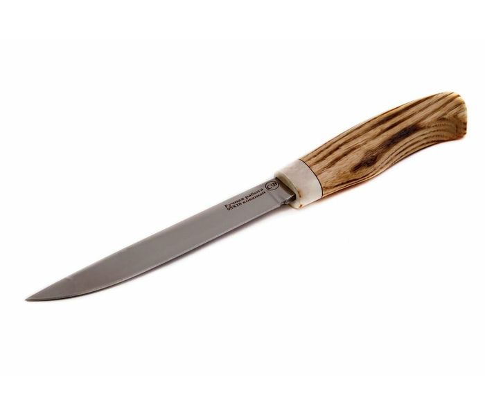 нож ручной работы 'Якут' из стали кованой 95х18 рукоять ясень