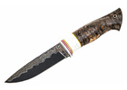 нож Сайга: сталь Ламинированная, рукоять стабилизированная карел. береза, акрил