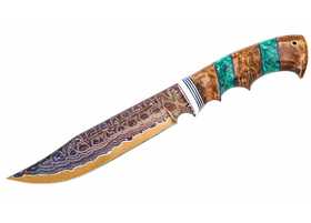 нож Тайга: сталь Ламинированная, рукоять стабилизированная карельская береза, вставка акрил