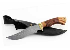 Нож Ворон: сталь алмаза ХВ-5, рукоять резная венге-сапеле
