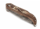 Складной нож ручной работы Флинт из стали дамаск рукоять венге