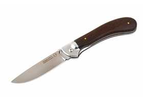 Складной нож ручной работы Крот - 5 из стали кованой Х12МФ, рукоять махагон