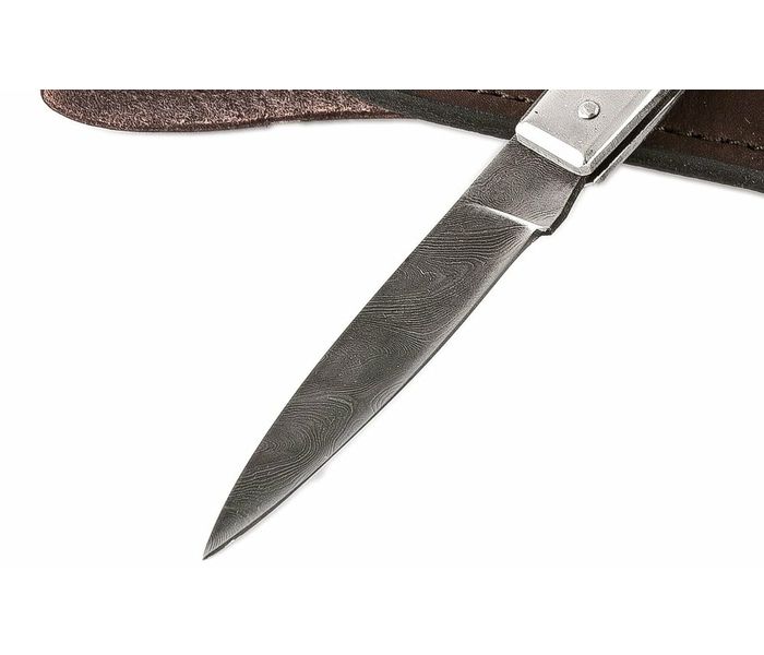 Складной нож ручной работы Легенда из стали дамаск рукоять венге
