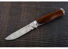 Складной нож ручной работы Воевода - 3 из стали кованой 95Х18, рукоять сапеле