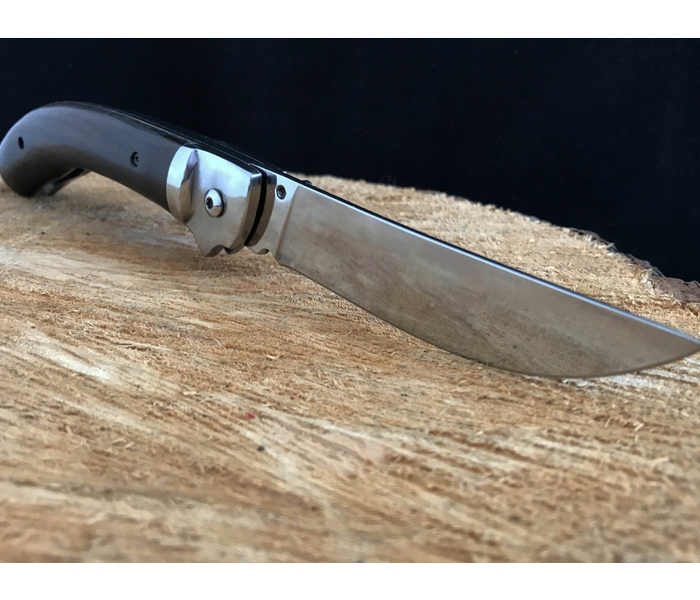 Складной нож ручной работы 'Хан' из стали Х12МФ, рукоять венге
