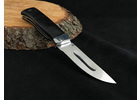 Складной нож Якутский коготь из стали Х12МФ, рукоять черный граб
