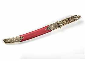 Восточный меч Императора 'Богдыхан' кованая сталь (травления)
